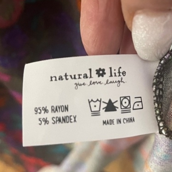 NWT Natural Life Colorful Floral Dress Large - Picture 5 of 9